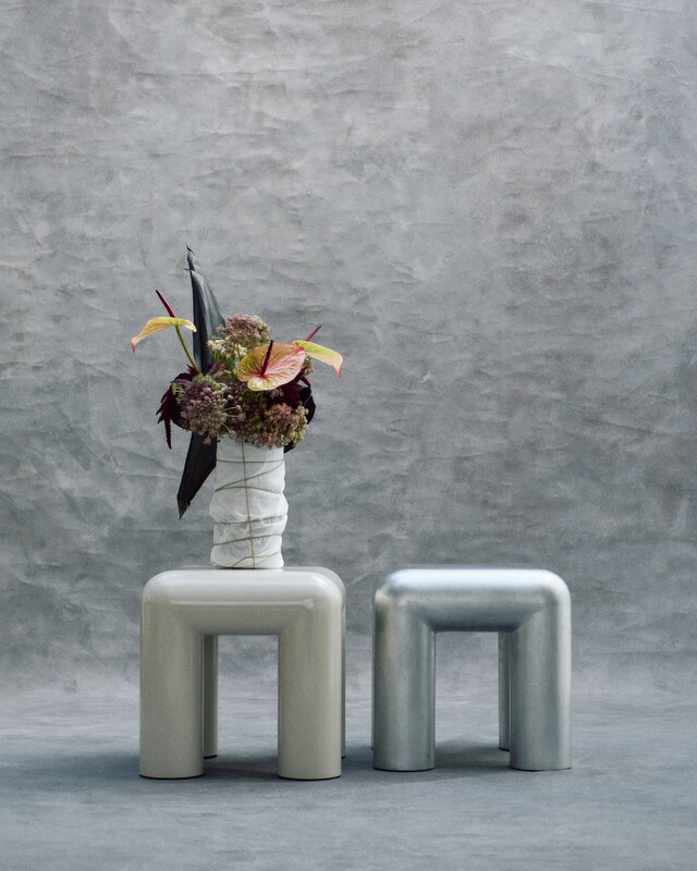 FORMARKIVET Cubio stool, 45 cm, light beige, decoration image