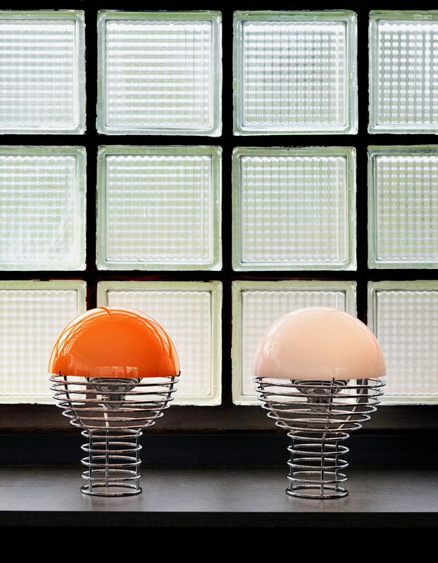 Verpan Wire Portable lámpara de mesa, 18 cm, cromo - naranja, imagen de decoración