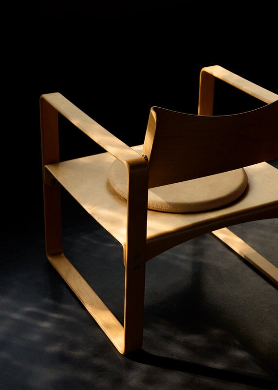 Verpan Coussin de fauteuil Series 270 F, cuir ocre Terra, image décorative
