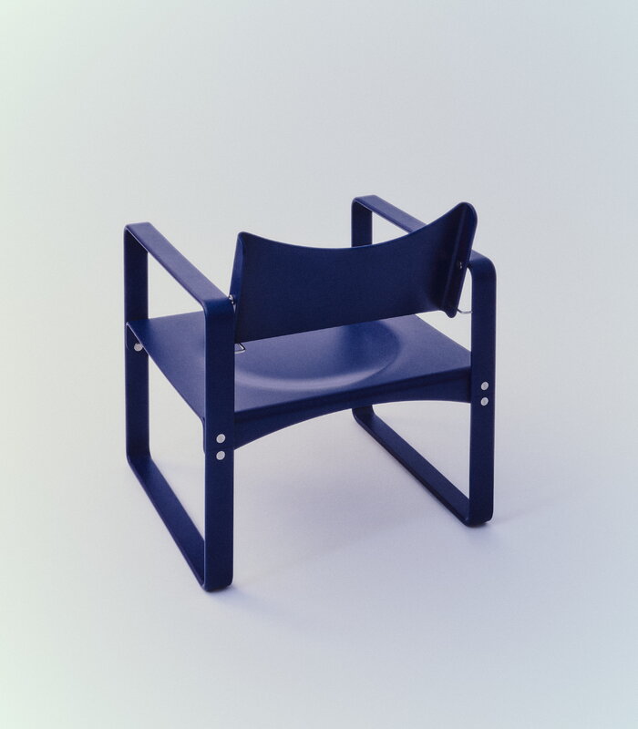 Verpan Series 270 F Sessel, Kleinblau, dekorationsbild