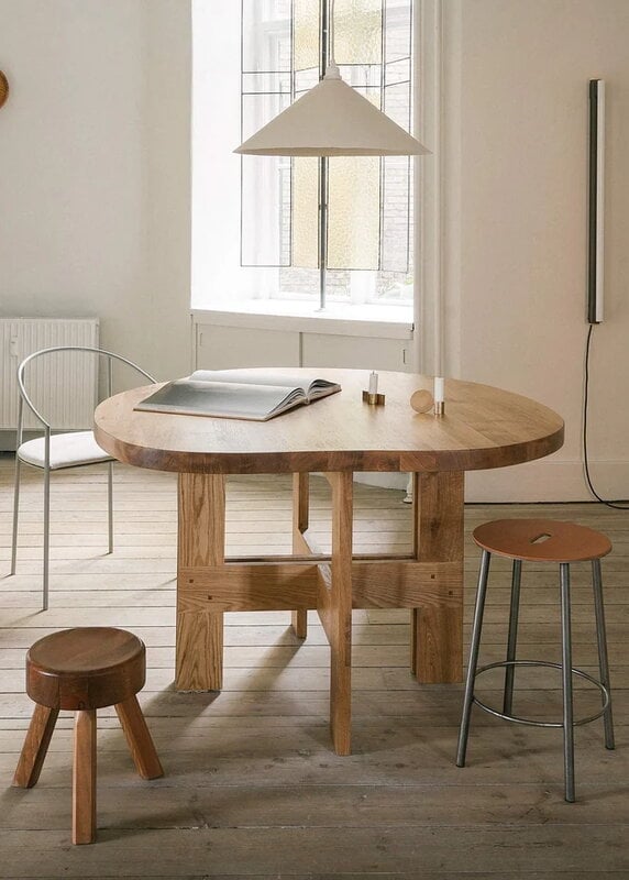 Frama Table de ferme Farmhouse Pond, 74 x 117 x 140 cm, chêne naturel, image décorative