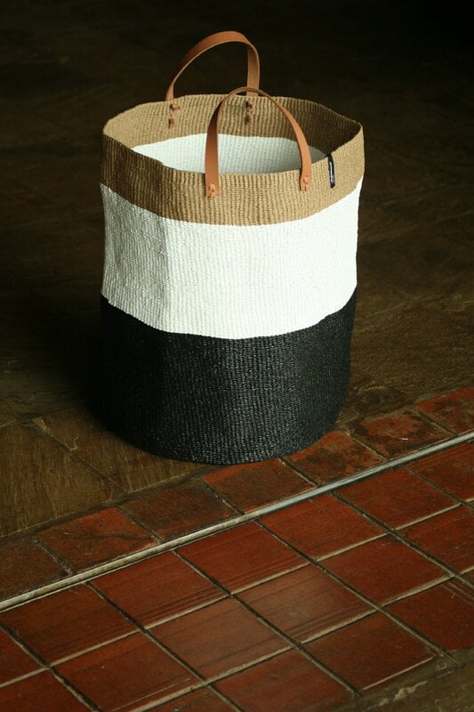 Mifuko Kiondo basket with handles, XL, duo black, view 3