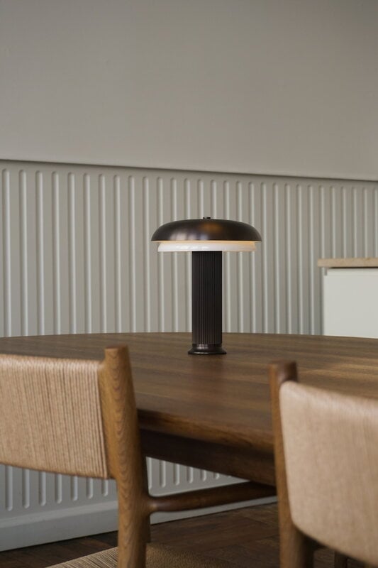 LYFA Noote portable lamp, bronze, decoration image