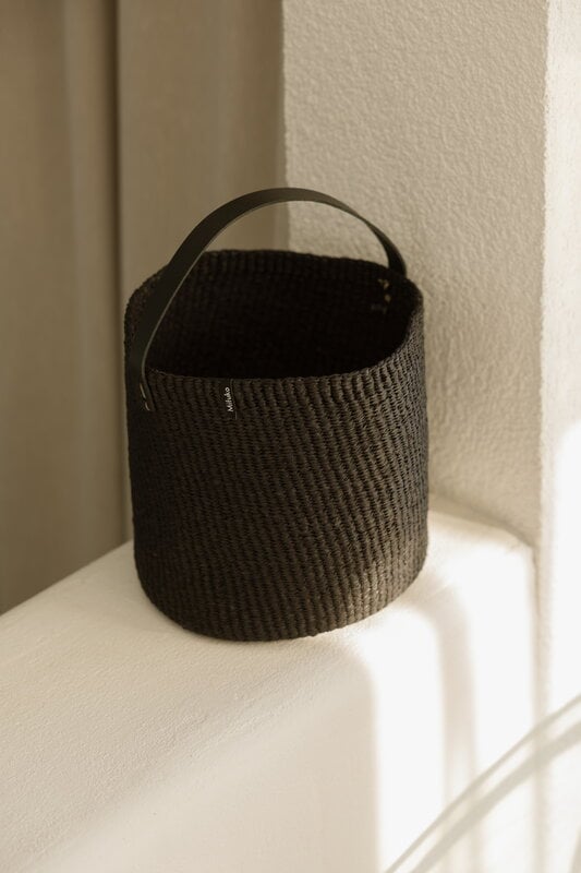 Mifuko Kiondo basket with handle, S, black, view 5