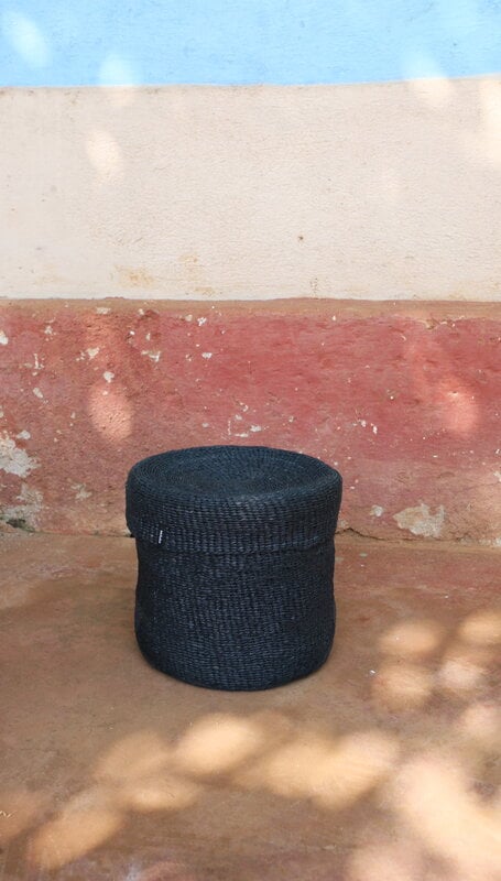 Mifuko Kiondo basket with lid, S, black, view 4