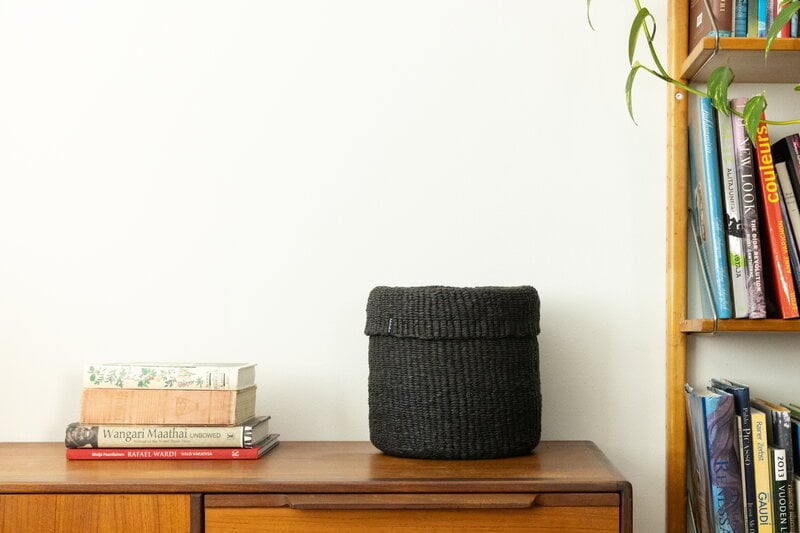 Mifuko Kiondo basket with lid, S, black, view 6