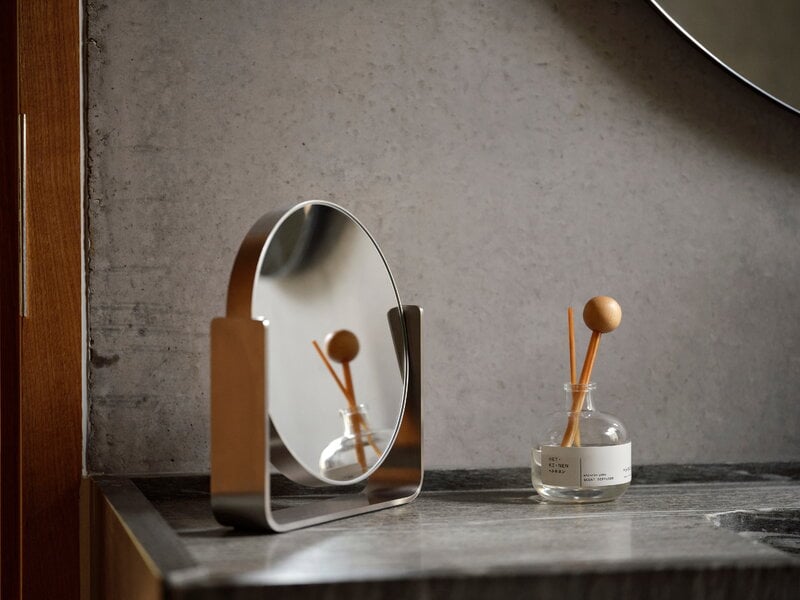 Zone Denmark Ume table mirror with magnification, steel, decoration image