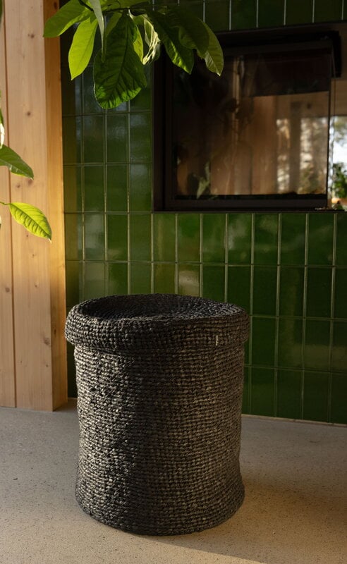 Mifuko Kiondo basket with lid, L, black, view 5