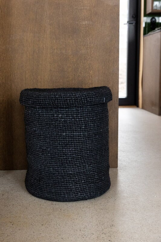 Mifuko Kiondo basket with lid, L, black, view 7