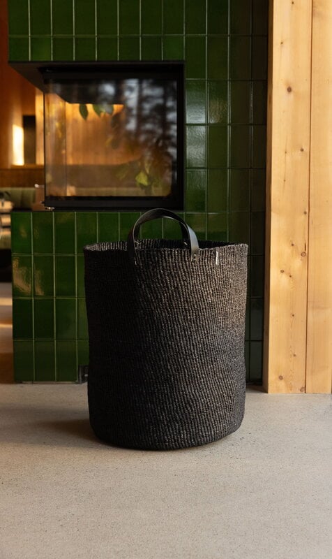 Mifuko Kiondo basket with handles, XL, black, view 2