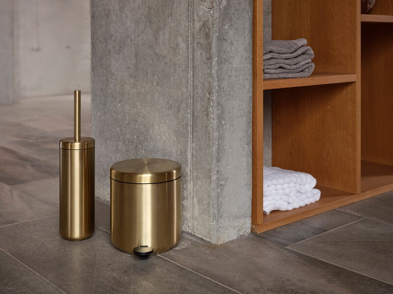 Zone Denmark Ume pedal bin, brass finish, decoration image