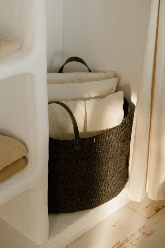 Mifuko Kiondo basket with handles, XXL, black, view 3