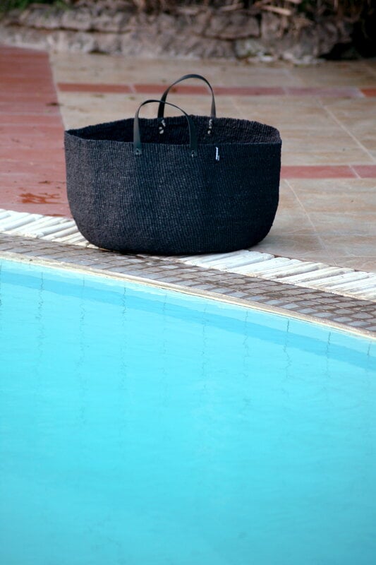 Mifuko Kiondo basket with handles, XXL, black, view 4