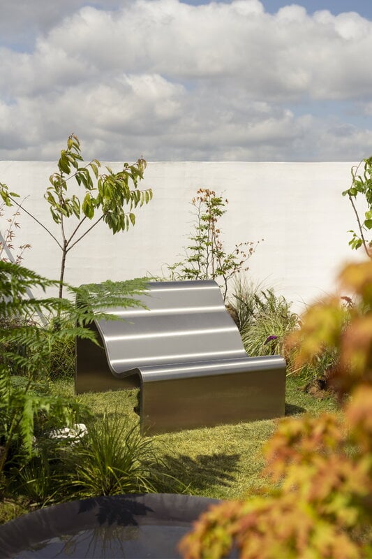 Muuto Banc Dream view, 100 cm, acier brossé, image décorative