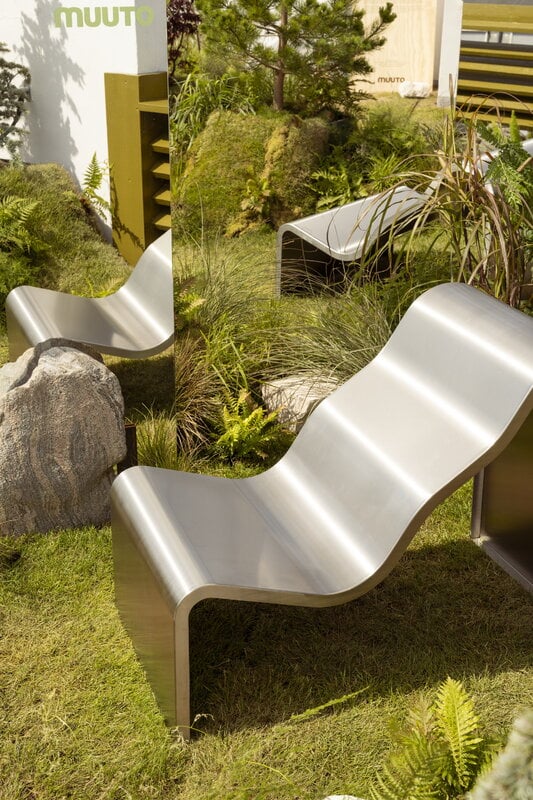 Muuto Banc Dream view, 100 cm, acier brossé, image décorative