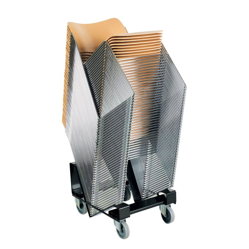 HOWE 40/4 side chair, stackable sled base, chrome - oak veneer, view 18