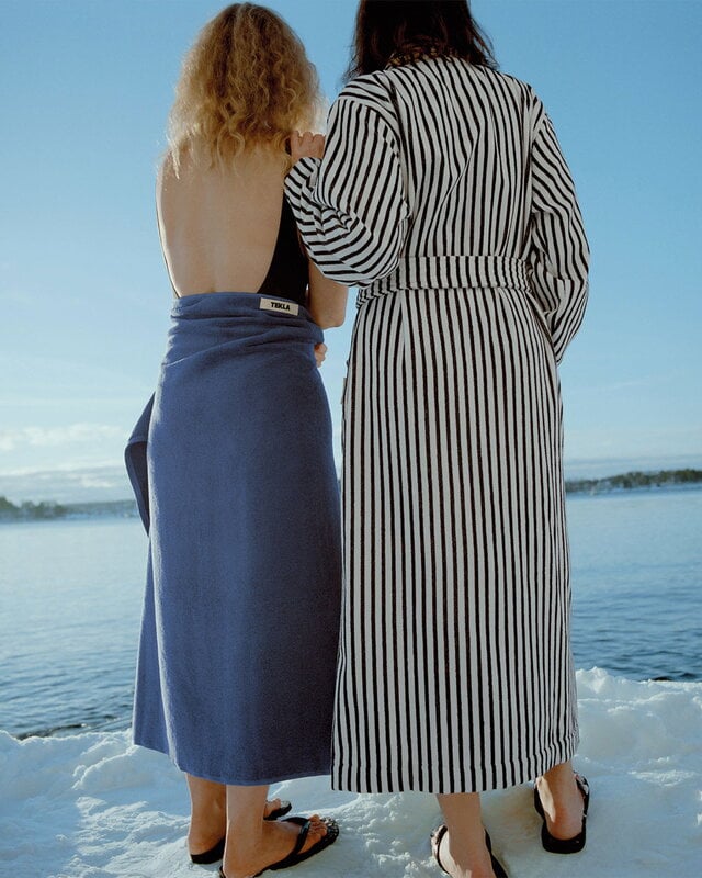 Tekla Classic bathrobe, sailor stripes, decoration image