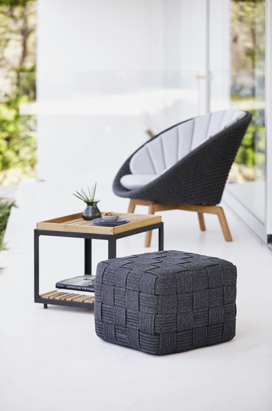 Caneline Cube footstool, dark grey Finnish Design Shop