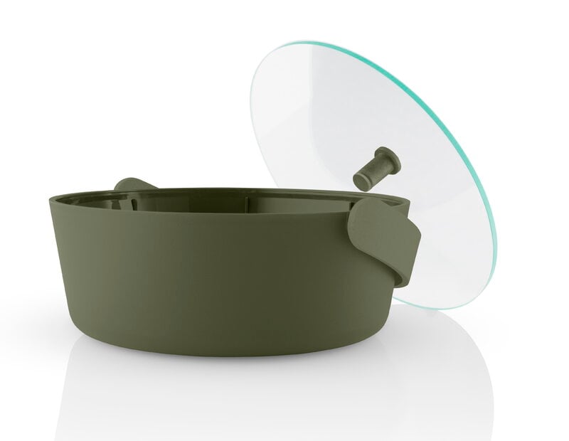 Cuiseur vapeur de riz pour micro-ondes GREEN TOOL 1,7 l, vert,  verre/plastique, Eva Solo 
