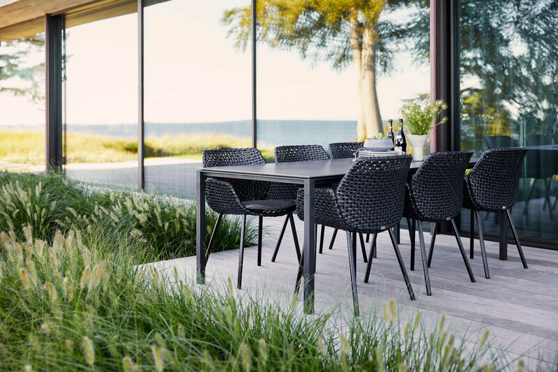 Cane line Pure Dining Table 200 X 100 Cm Lava Grey Nero Black Cane line Pure Dining Table 200 X 100 Cm Lava Grey Nero Black