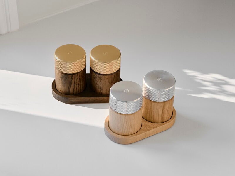 Gejst Sina salt and pepper mill, oak - steel | Finnish Design Shop