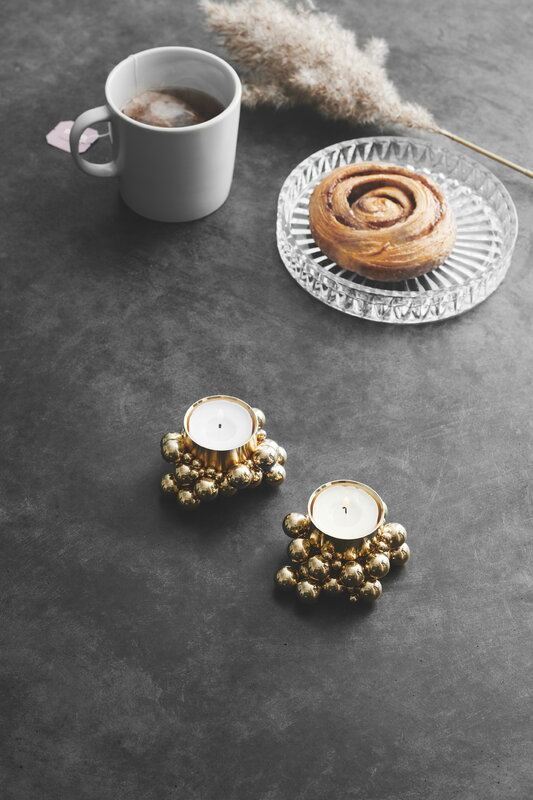 Gejst Molekyl tealight holder 1, brass, decoration image