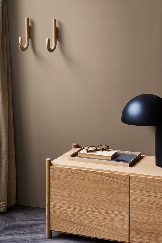 Gejst Hook hanger, oak - brass, decoration image