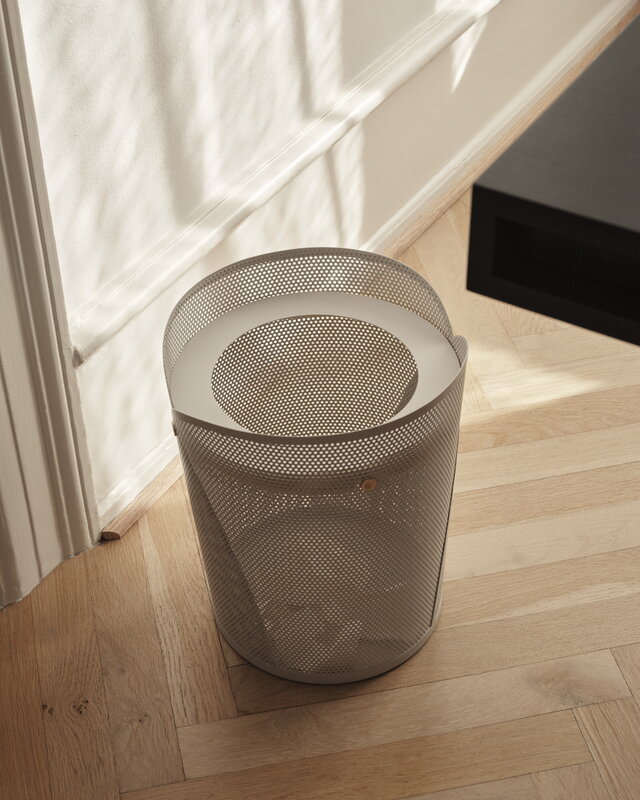 Gejst Oya paper bin, warm grey, decoration image