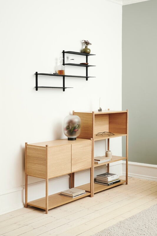 Gejst Nivo shelf B, black ash - black, decoration image