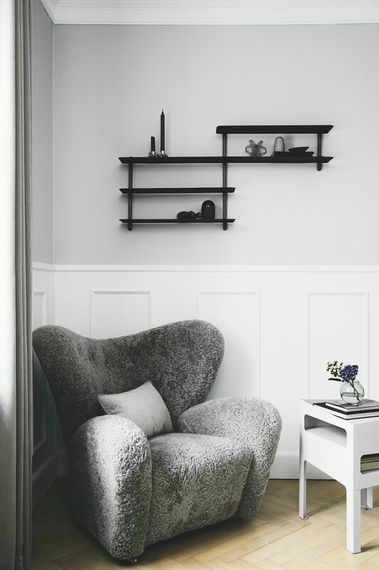 Gejst Nivo shelf B, black ash - black, decoration image