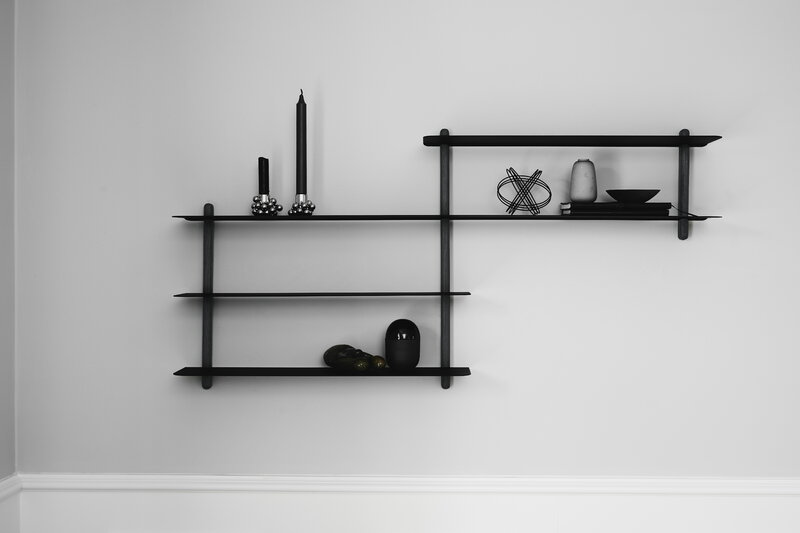 Gejst Nivo shelf B, black ash - black, decoration image