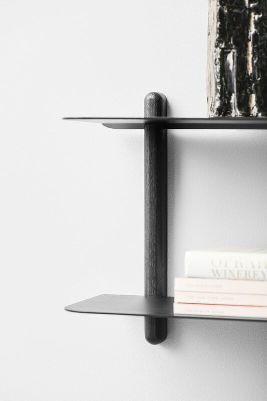 Gejst Nivo shelf F, black ash - black, decoration image