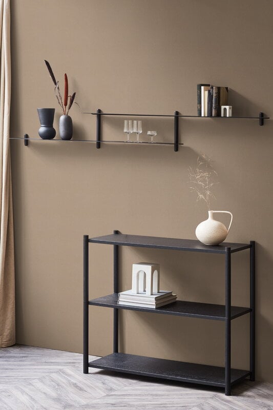 Gejst Nivo shelf H, black ash - black, view 2