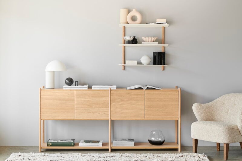 Gejst Sceene bookcase H, light oak, decoration image