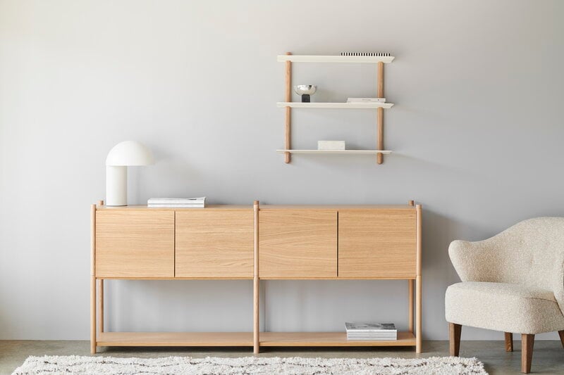Gejst Sceene bookcase H, light oak, decoration image