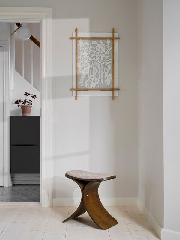 Gejst Luno stool, dark oak - dark beige, decoration image