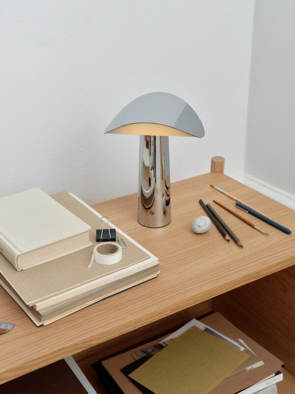 Gejst Lium portable table lamp, chrome, view 2