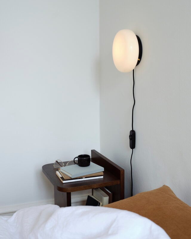 Gejst Opa wall / ceiling lamp, opal glass - black, decoration image