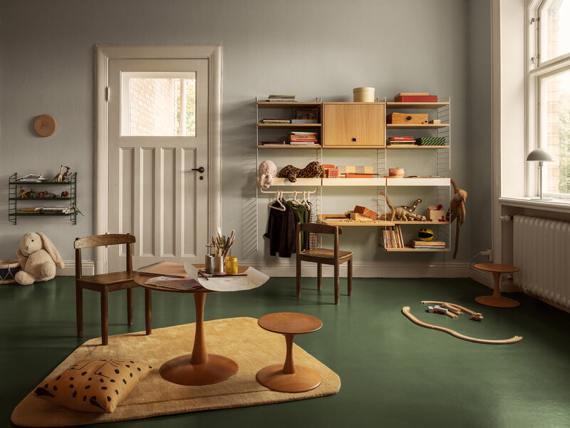 String Furniture String work desk, 58 x 58 cm, oak, decoration image