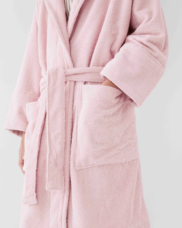 Tekla Hooded bathrobe, stella pink ...