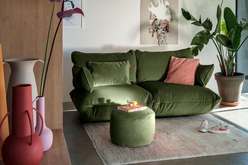 Fatboy Point Velvet Recycled pouf, vert profond, image décorative