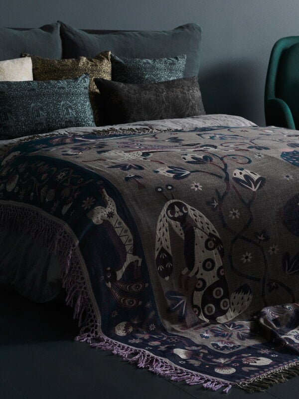Klaus Haapaniemi & Co. Rabbit throw, 180 x 200 cm, blueberry, decoration image