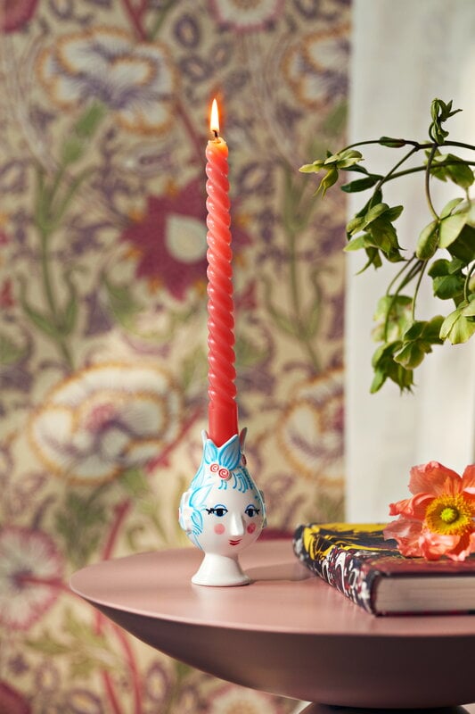 Bjørn Wiinblad Titania candle holder, 11,5 cm, light blue, decoration image