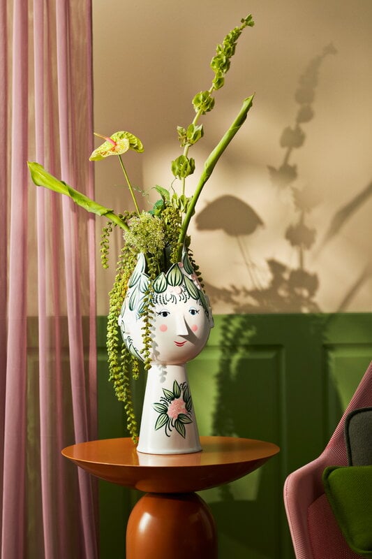 Bjørn Wiinblad Titania vase, 50 cm, green, decoration image