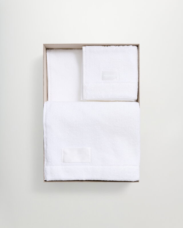 Magniberg Gelato ensemble de serviettes, 3 pcs, blanc glacé, image décorative