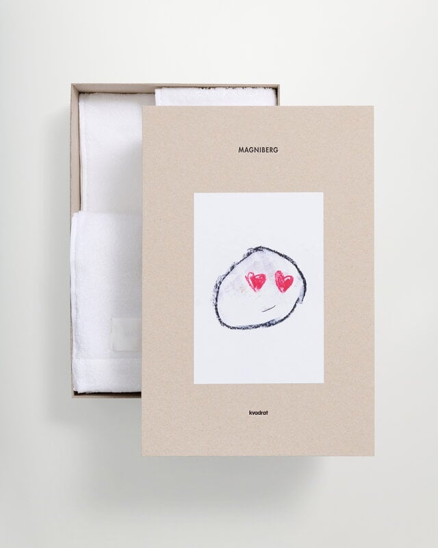 Magniberg Gelato ensemble de serviettes, 3 pcs, blanc glacé, image décorative