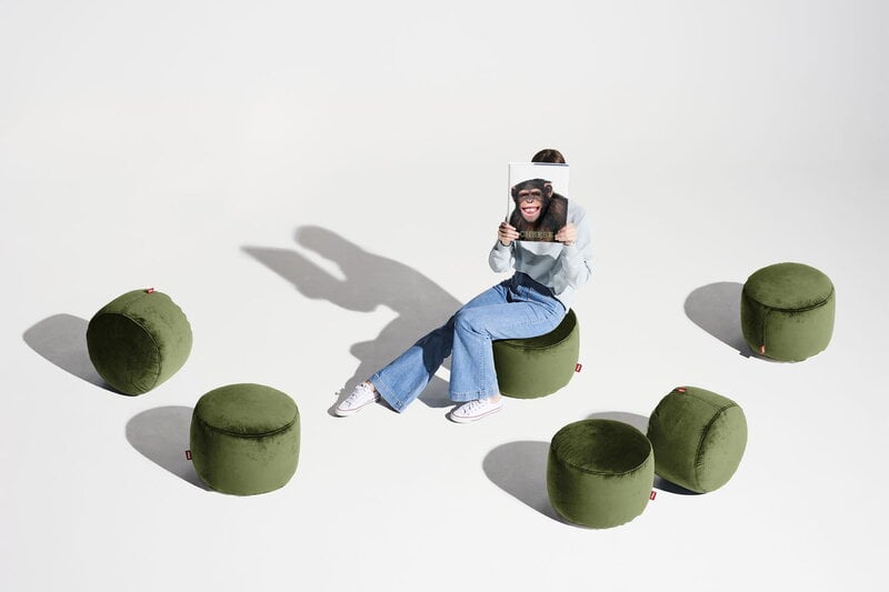 Fatboy Point Velvet Recycled pouf, vert profond, image décorative