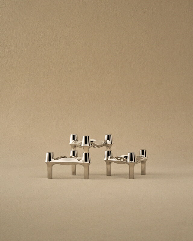 STOFF Copenhagen STOFF BMF candle holder, set of 3, chrome, view 2