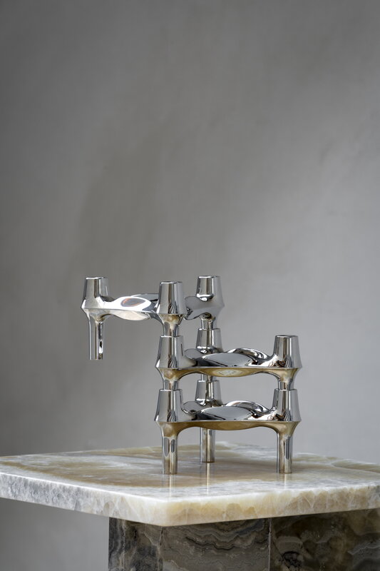 STOFF Copenhagen STOFF BMF candle holder, set of 3, chrome, view 6
