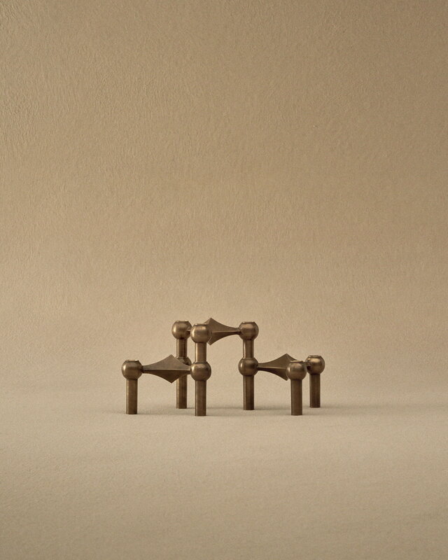 STOFF Copenhagen STOFF Nagel candleholder, set of 3, bronzed brass, view 6